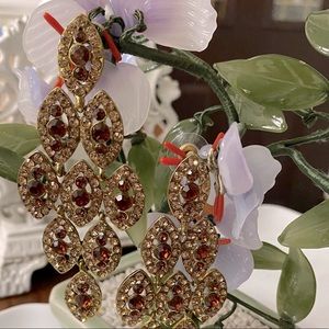 Vintage chandelier earrings W Crystals